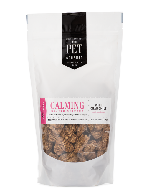 Calming health support dog treats with chamomile and passion flower
