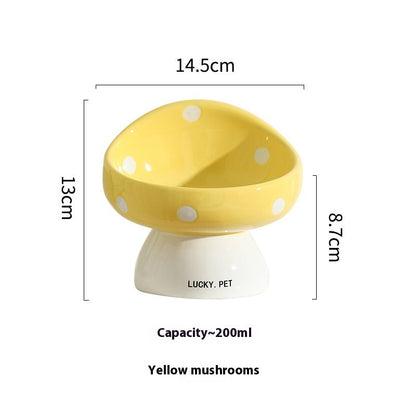 Cat Bowl Ceramic Oblique Mouth Protection Cervical Spine Drinking Bowl Grain