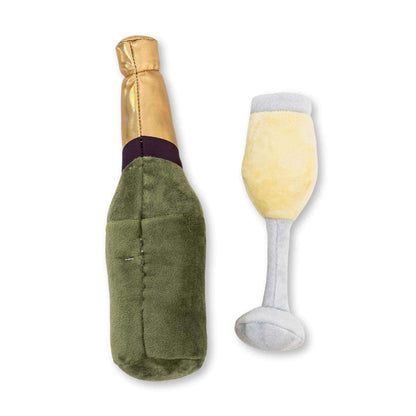 Champawgne-Cheers plush dog toy set with squeakers and crinkle paper