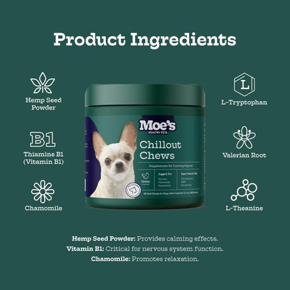 Chillout Chews for Dogs - Natural Stress Relief and Anxiety Support