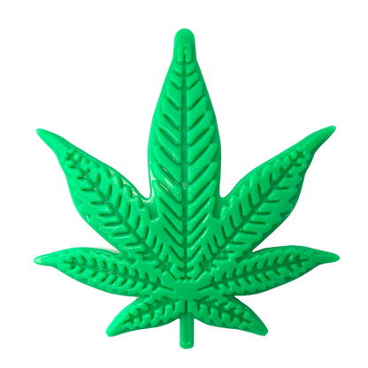Green Colorado maple leaf shaped durable nylon dog chew toy for aggressive chewers