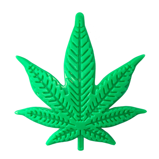 Green Colorado maple leaf shaped durable nylon dog chew toy for aggressive chewers