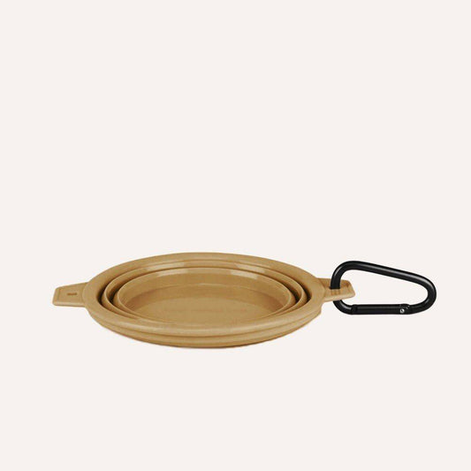 Tilley + Me collapsible silicone pet bowl with metal clip