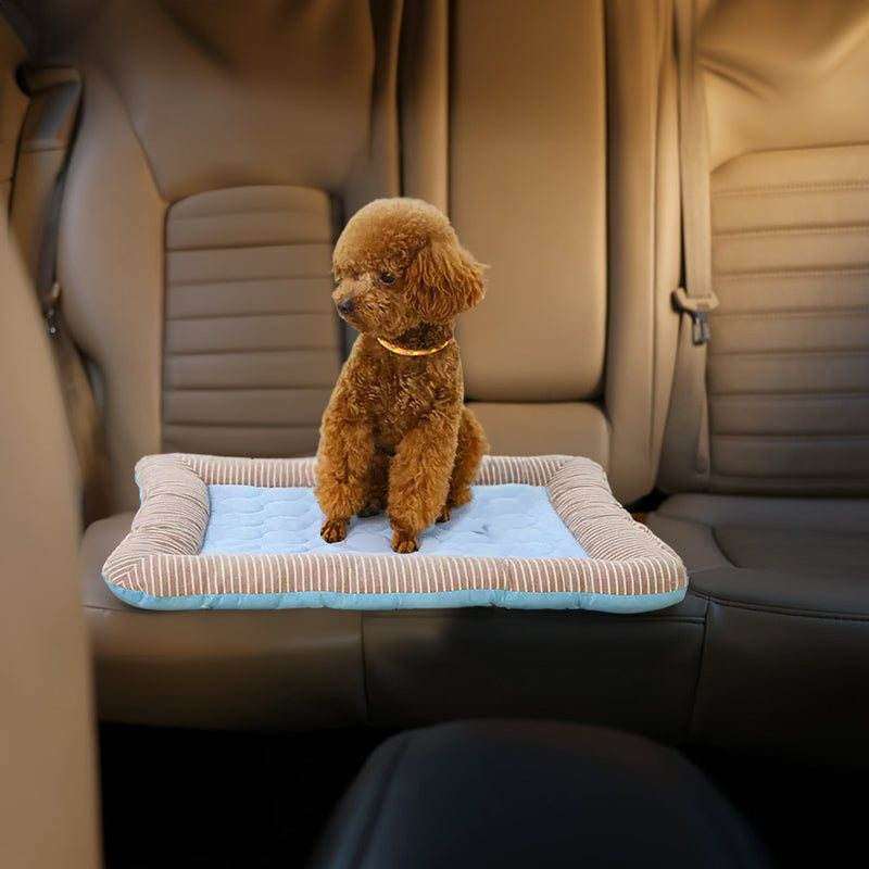 cooling pet mats in pink and blue for dogs and cats
