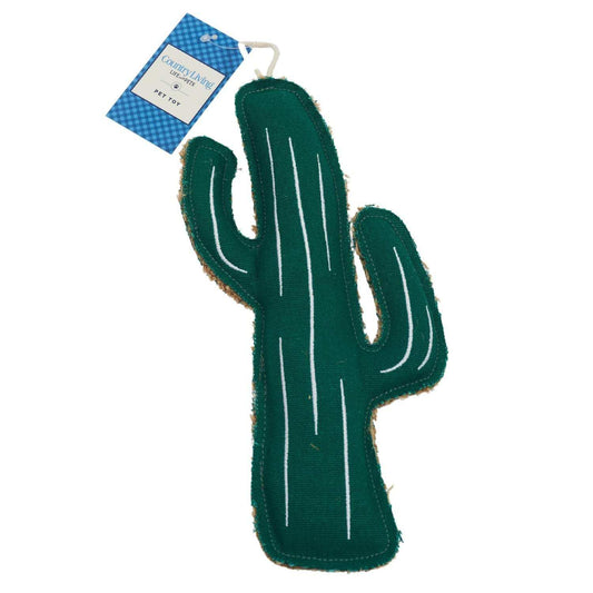 Country Living eco-friendly cactus-shaped dog chew toy made of canvas and jute