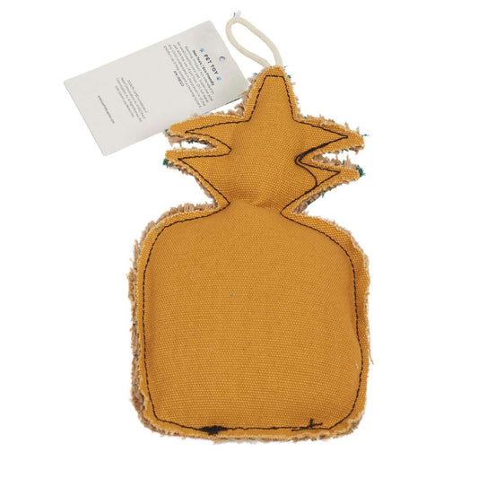 Country Living Canvas and Jute Pineapple Dog Chew Toy eco-friendly