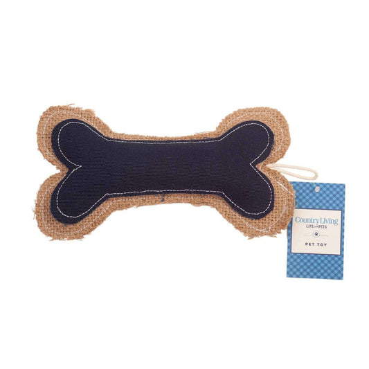 Country Living Jean Leather-Jute bone pillow dog chew toy