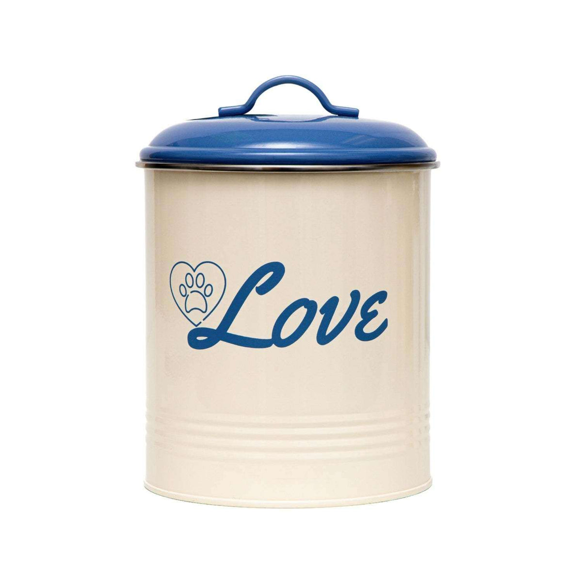 Country Living pet treat canisters set of 3 with French Blue lids for airtight storage