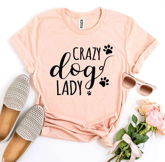 Crazy Dog Lady T-Shirt in various sizes, premium cotton, Bella Canvas brand, soft flex print design