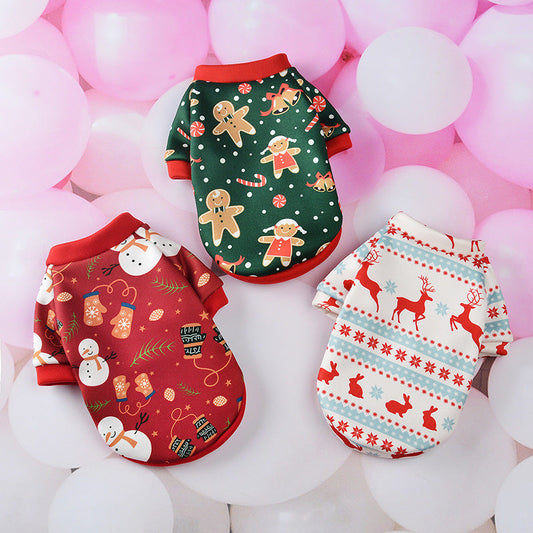 Cartoon Christmas Dog Outfit