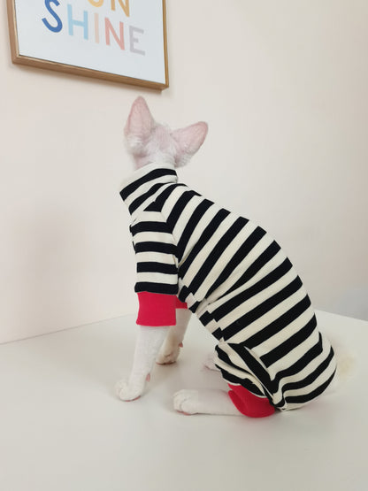 Belly-protecting Four-legged High-elasticity Fur-free Cat Clothing