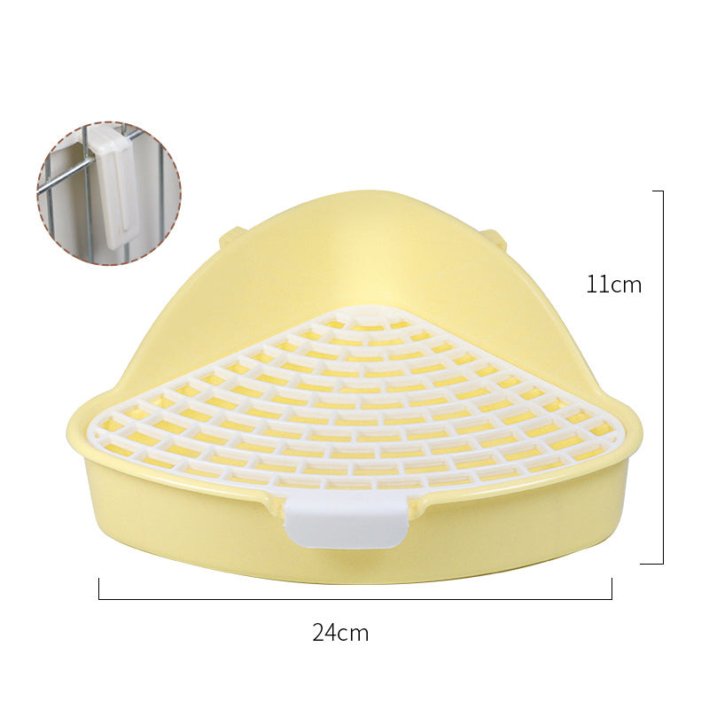 Rabbit Litter Box Bunny Corner Toilet Box Potty Trainer For Hamster Guinea Pig Ferret Rat Chinchialla Cage Pan