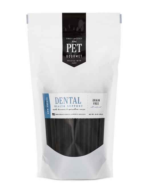 Grain free dental support chews for dogs in star shape