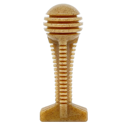 Honey Bone Dental Tower durable nylon dog chew toy for aggressive chewers with ridged honey dipper design promoting dental health and mental stimulation.