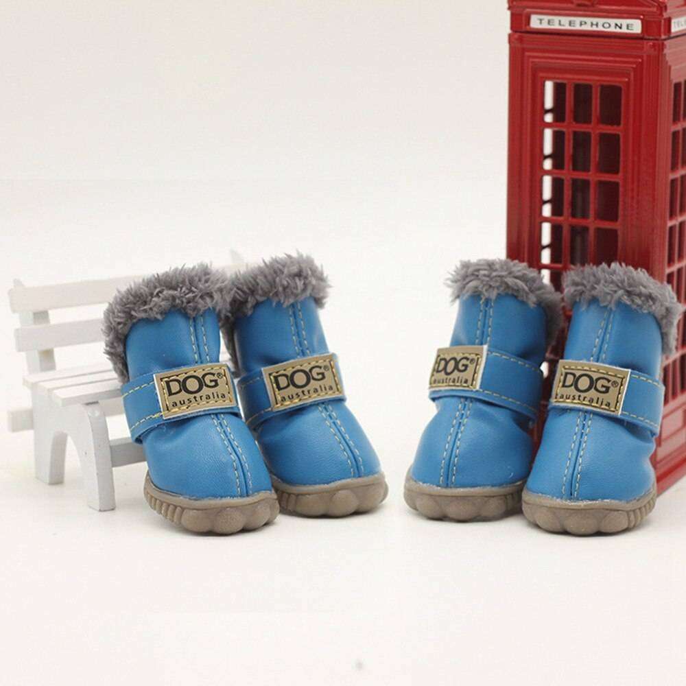 Waterproof fleece-lined warm dog snow boots by Dog Australia