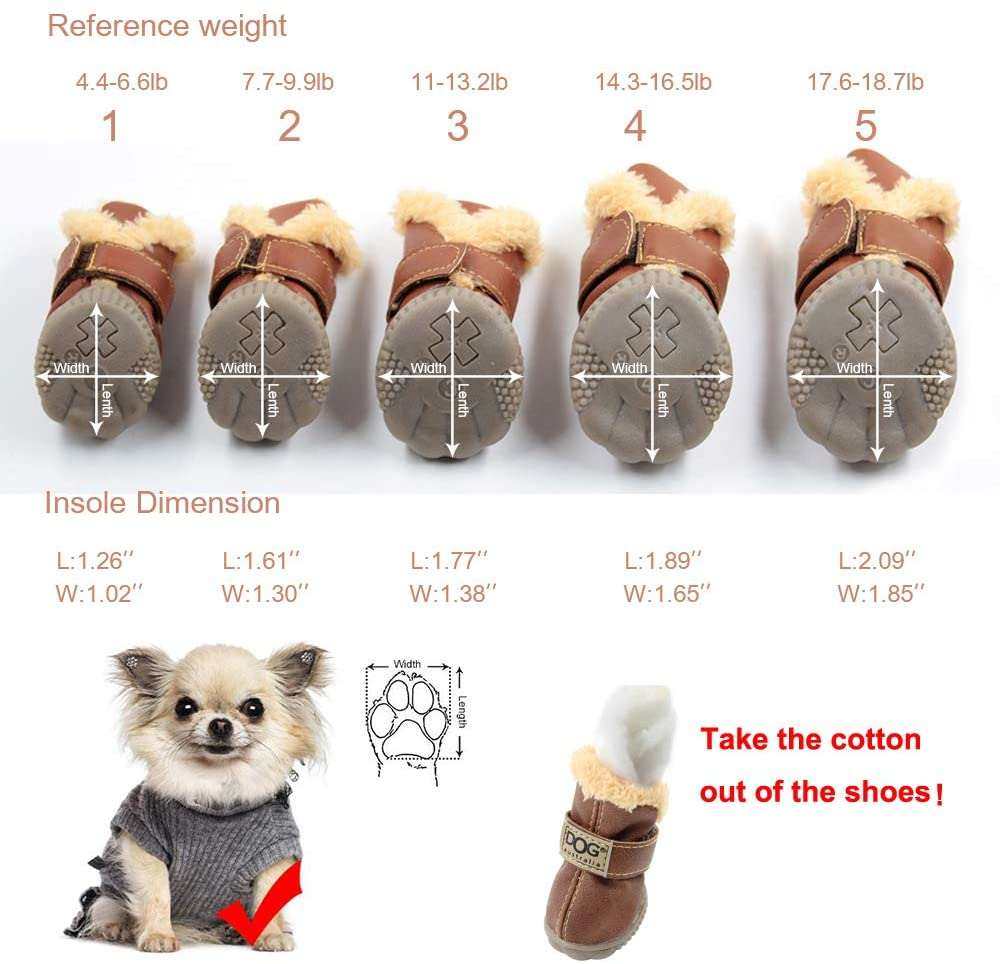 Dog Australia waterproof fleece-lined warm snow boots for dogs