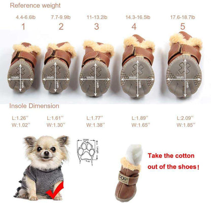 Dog Australia waterproof fleece-lined warm snow boots for dogs