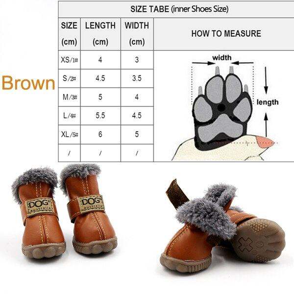 Dog Australia waterproof fleece-lined warm snow boots for dogs