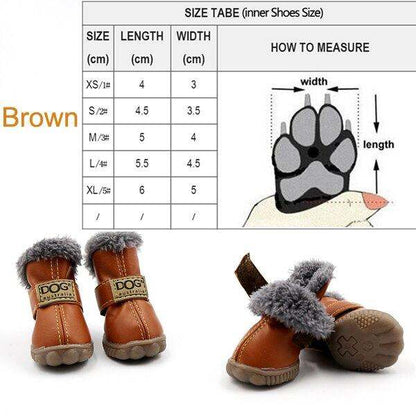 Dog Australia waterproof fleece-lined warm snow boots for dogs