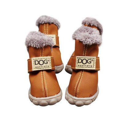 Waterproof fleece-lined warm dog snow boots for small dogs