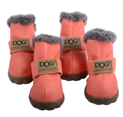Waterproof fleece-lined warm dog snow boots by Dog Australia