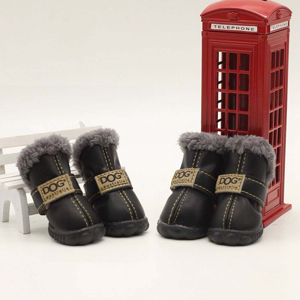 Dog Australia waterproof fleece-lined warm dog snow boots for winter protection