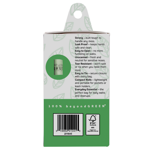 Compact pack of 45 durable dog poop bags for easy waste disposal