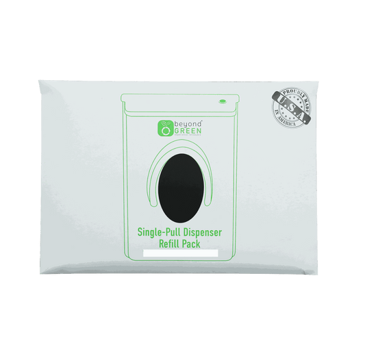 Durable dog poop bags refill with 100 bags for single-pull park dispenser