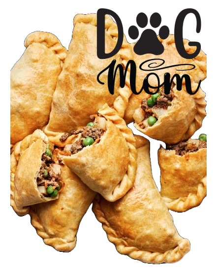Organic beef EmPAWnadas for dogs with peas and cheddar cheese, handmade soft whole-wheat pastry treats