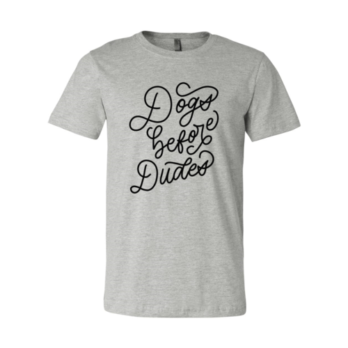 Dogs Before Dudes premium cotton t-shirt for dog lovers