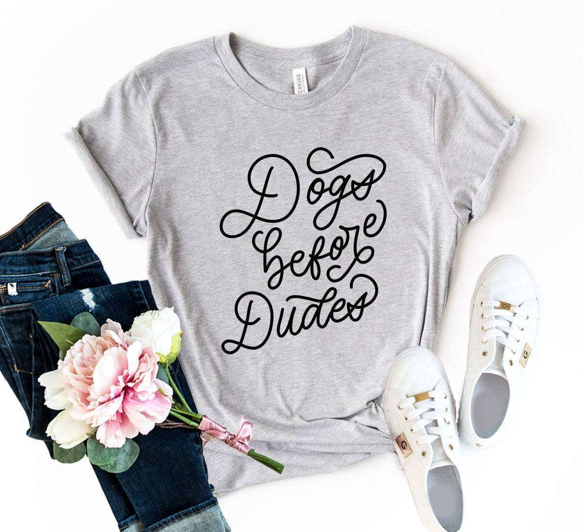 Dogs Before Dudes T-Shirt premium cotton for dog lovers