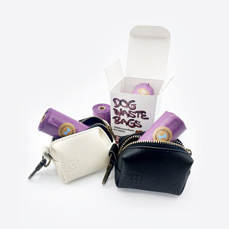 Leather Poop Bag Dispenser - Stylish & Durable Dog Waste Bag Holder