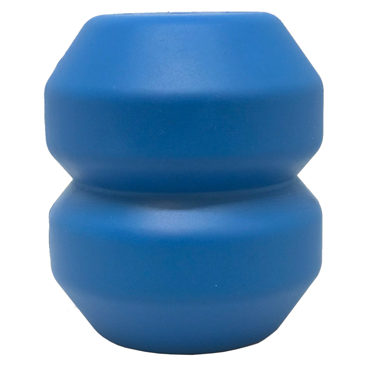 Double Trouble Durable Rubber Toy for dogs, blue chew toy and treat dispenser, large size for power chewers