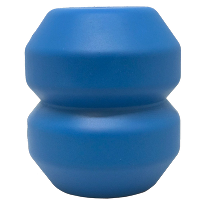 Double Trouble Durable Rubber Toy for dogs, blue chew toy and treat dispenser, large size for power chewers