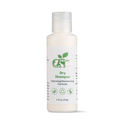 4-ALL PETS Dry Shampoo bottle for cleansing and deodorizing pets with natural ingredients