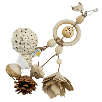 Parrot Natural Ricepaperplant Pith Ball Safety Plant Gnawing Molar Toy