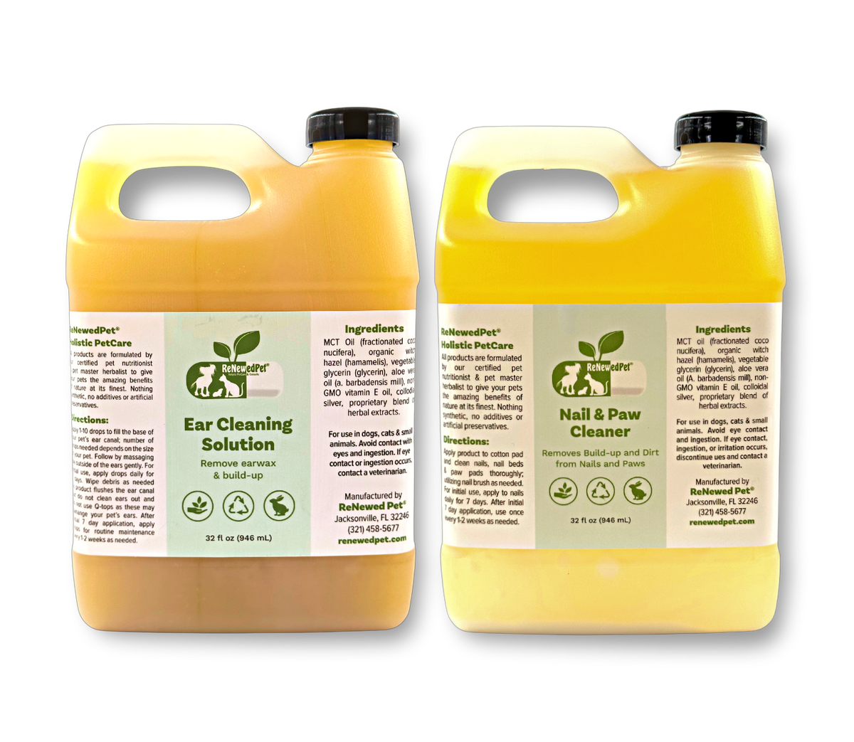 4-ALL PETS Ear and Nail Cleaner Kit with natural grooming products