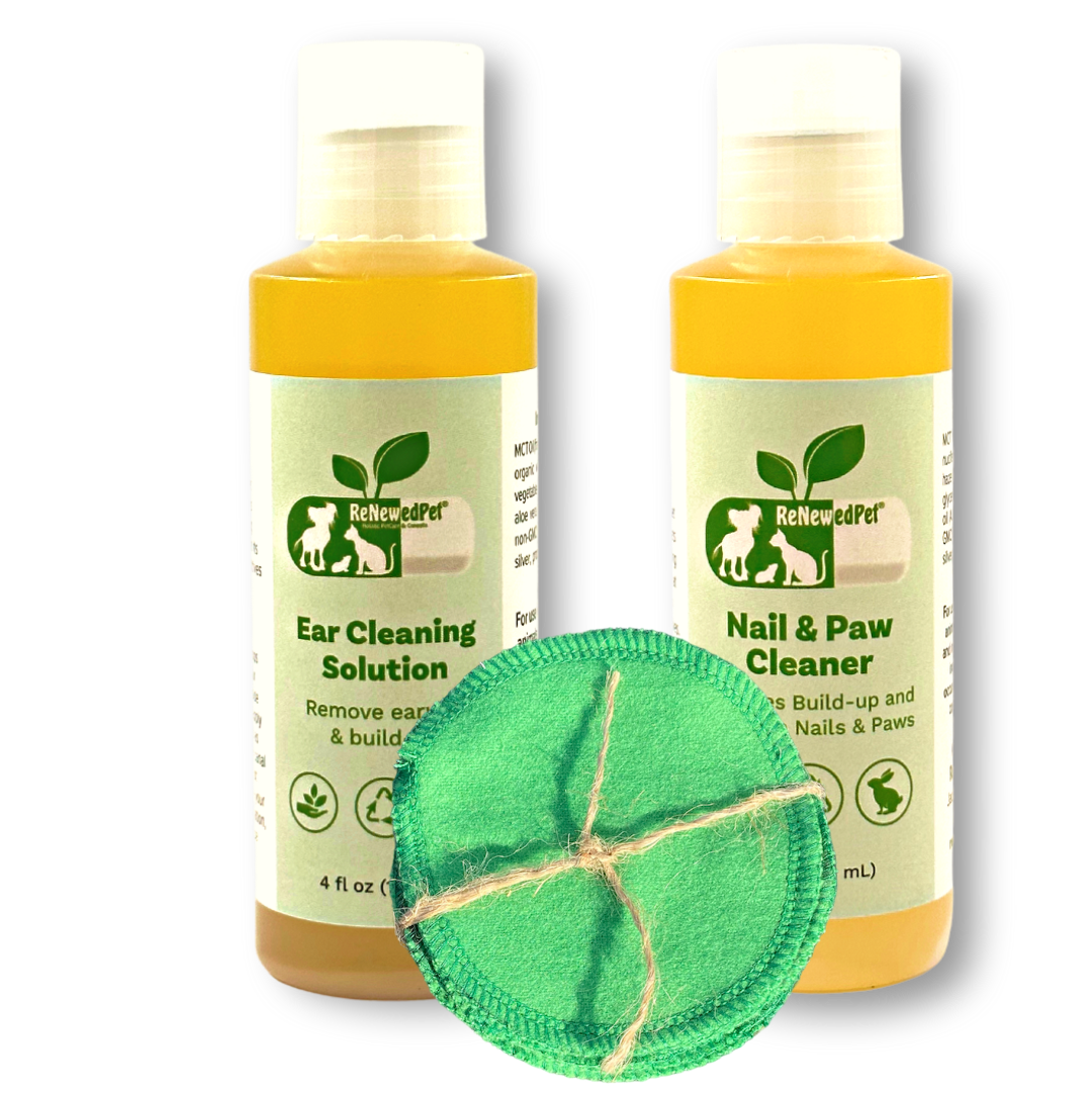 4-ALL PETS natural ear and nail cleaner kit with organic ingredients