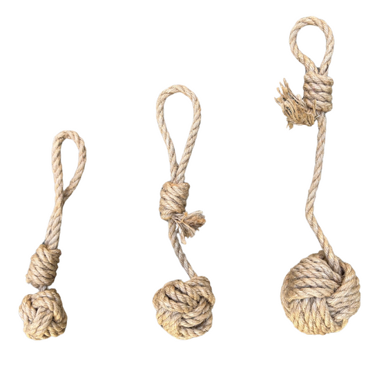 Eco-friendly hemp rope dog tug-toy for durable play