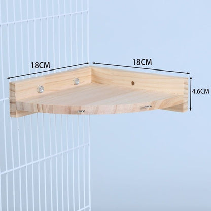 Climbing And Playing Bird Cage Accessories Toy Solid Wood Jumping Platform Standing Board