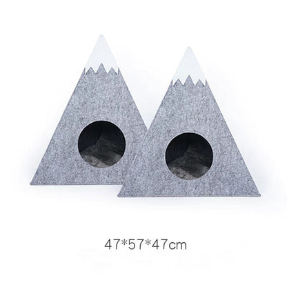 Snow Mountain Shape Semi-enclosed Felt Pet Kennel