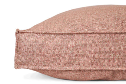 Lounger Pet Bed in pittie pink with diamond patterned Sunbrella fabric and tailored seams