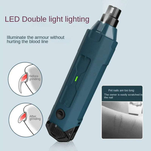 orange gray electric nail clippers for pets with stainless steel blades
