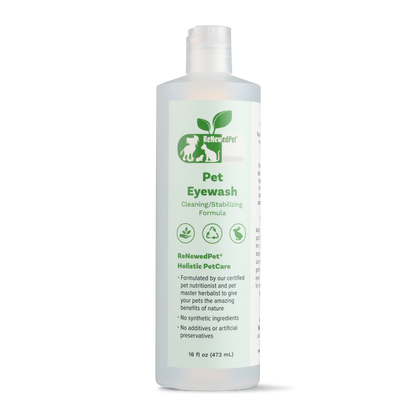 4-ALL PETS natural pet eyewash bottle for cleaning and soothing pets' eyes