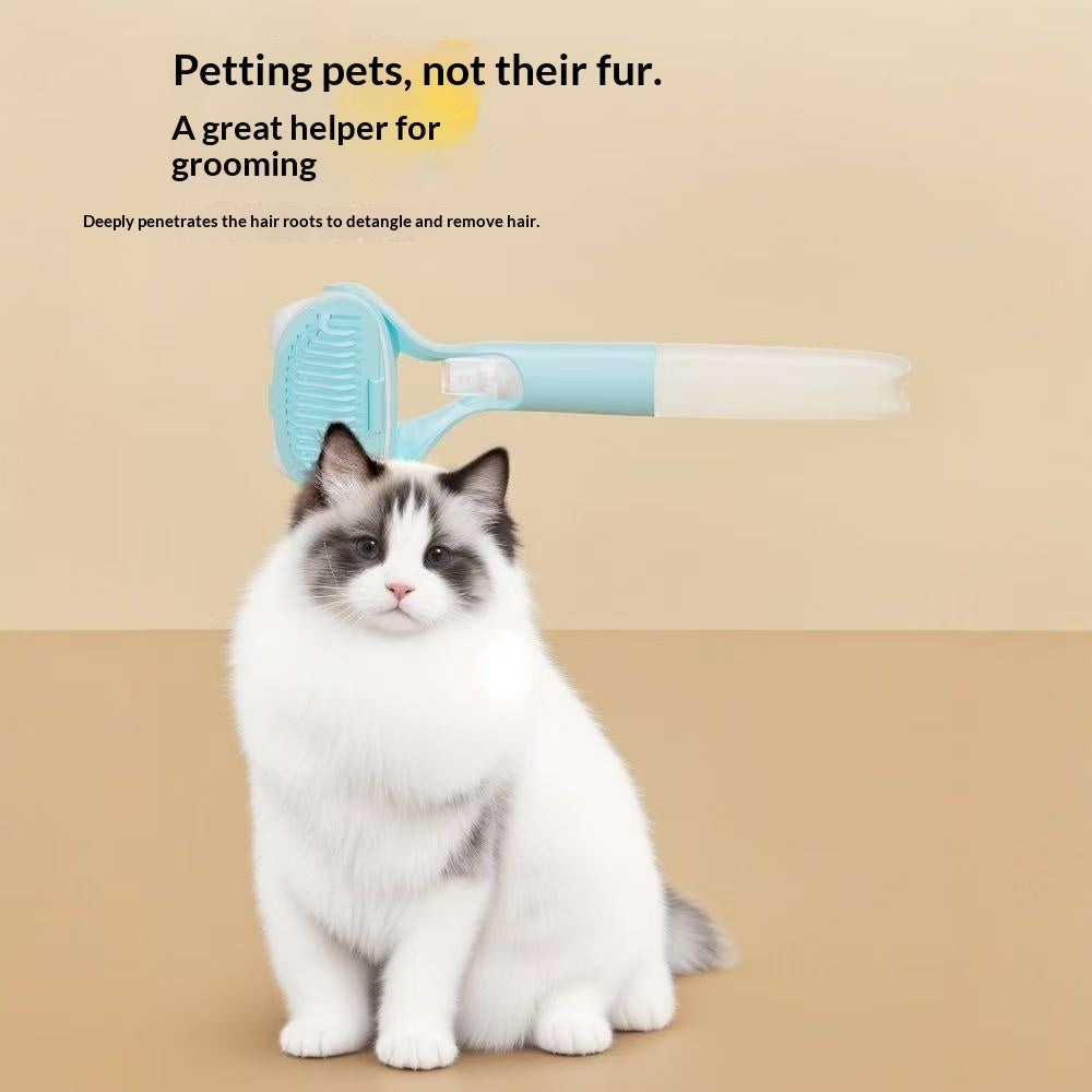 3 in 1 Pet Grooming Tool A Cleaning Brush With A Push button Design