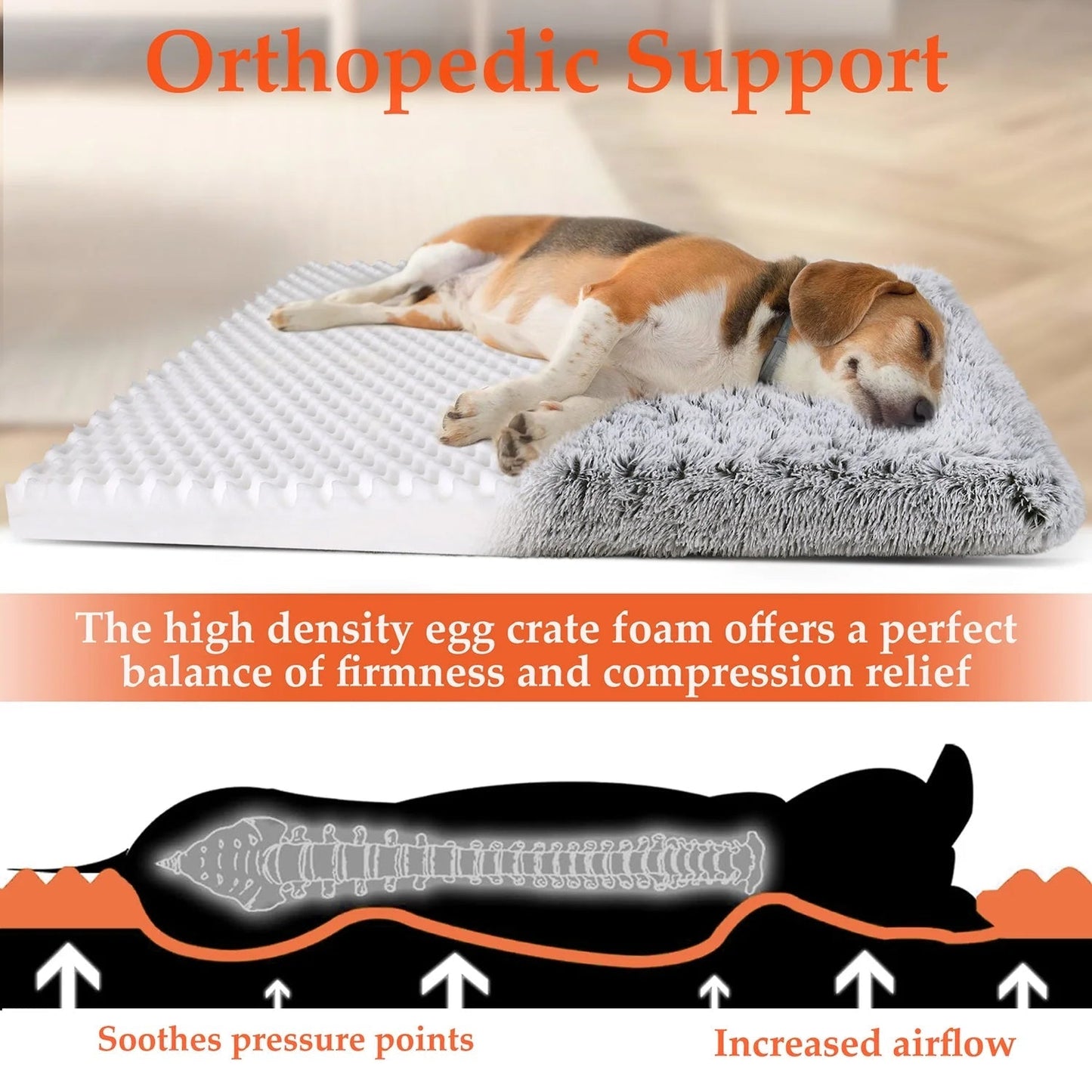 Dog gray Bed for Large furry friend