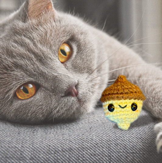 Augie the Acorn | Weighted Cat Toy for Instinctive Play and Enrichment
