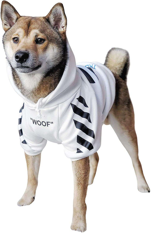 Fresh Pawz Woof Dog Hoodie in streetwear style for pets