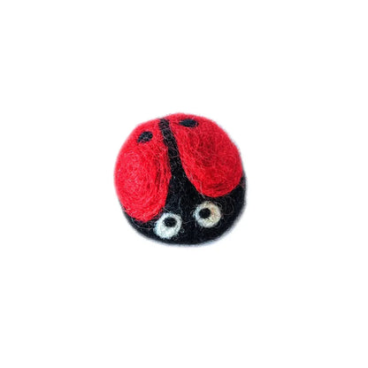 Gina the Ladybug wool pet toy made from eco-friendly materials for small pets