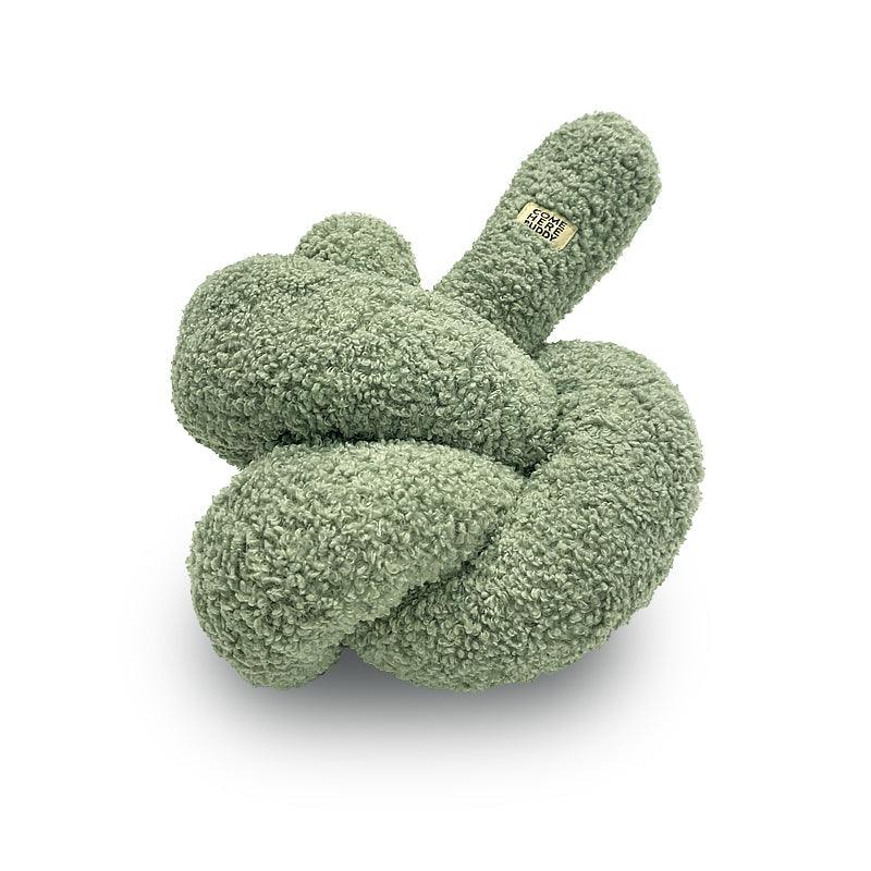 Super Knott large green plush dog toy with soft velvet material and durable double stitching